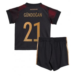Njemačka Ilkay Gundogan #21 Gostujuci Dres za Dječji SP 2022 Kratak Rukavima (+ kratke hlače)